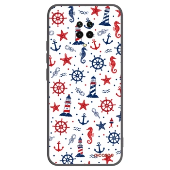 Picasee silikonowe czarne etui na Xiaomi Redmi Note 9 Pro - Sailor Vibes