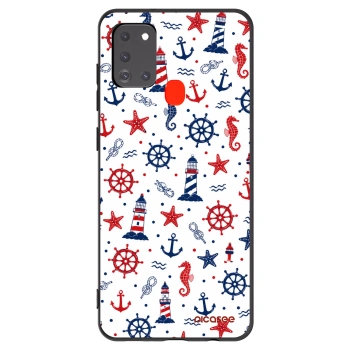 Picasee silikonowe czarne etui na Samsung Galaxy A21s - Sailor Vibes