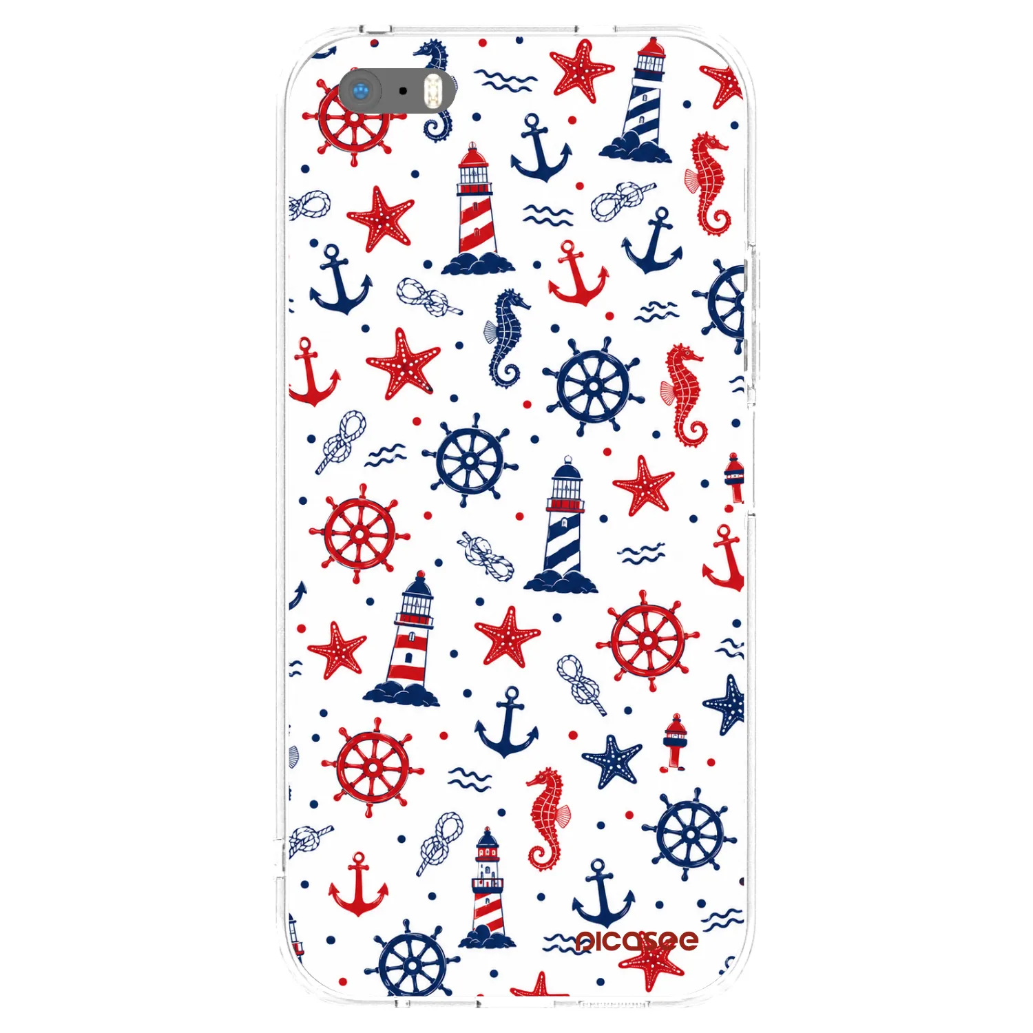 Picasee silikonowe przeźroczyste etui na Apple iPhone 5/5S/SE - Sailor Vibes