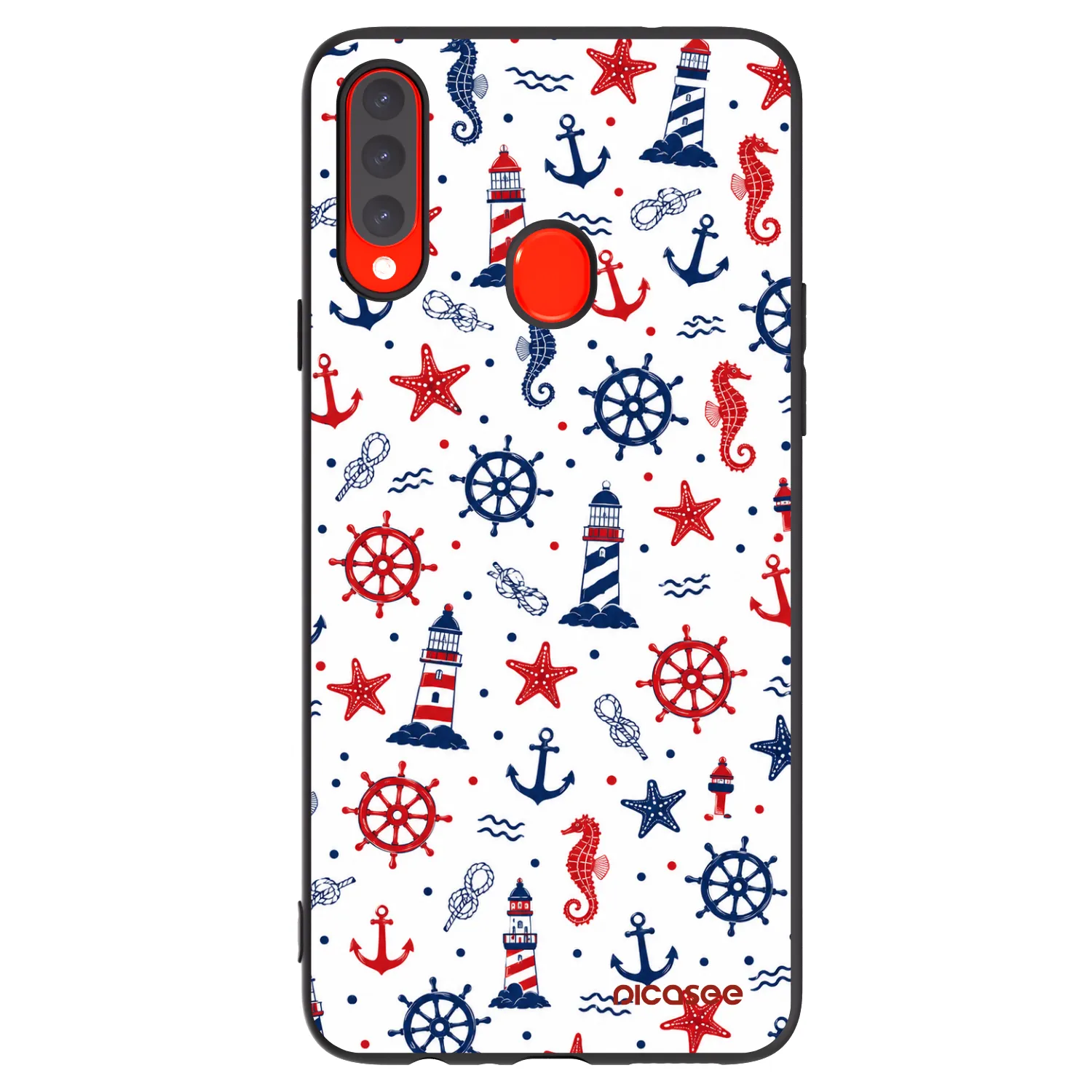 Picasee silikonowe czarne etui na Samsung Galaxy A20s - Sailor Vibes