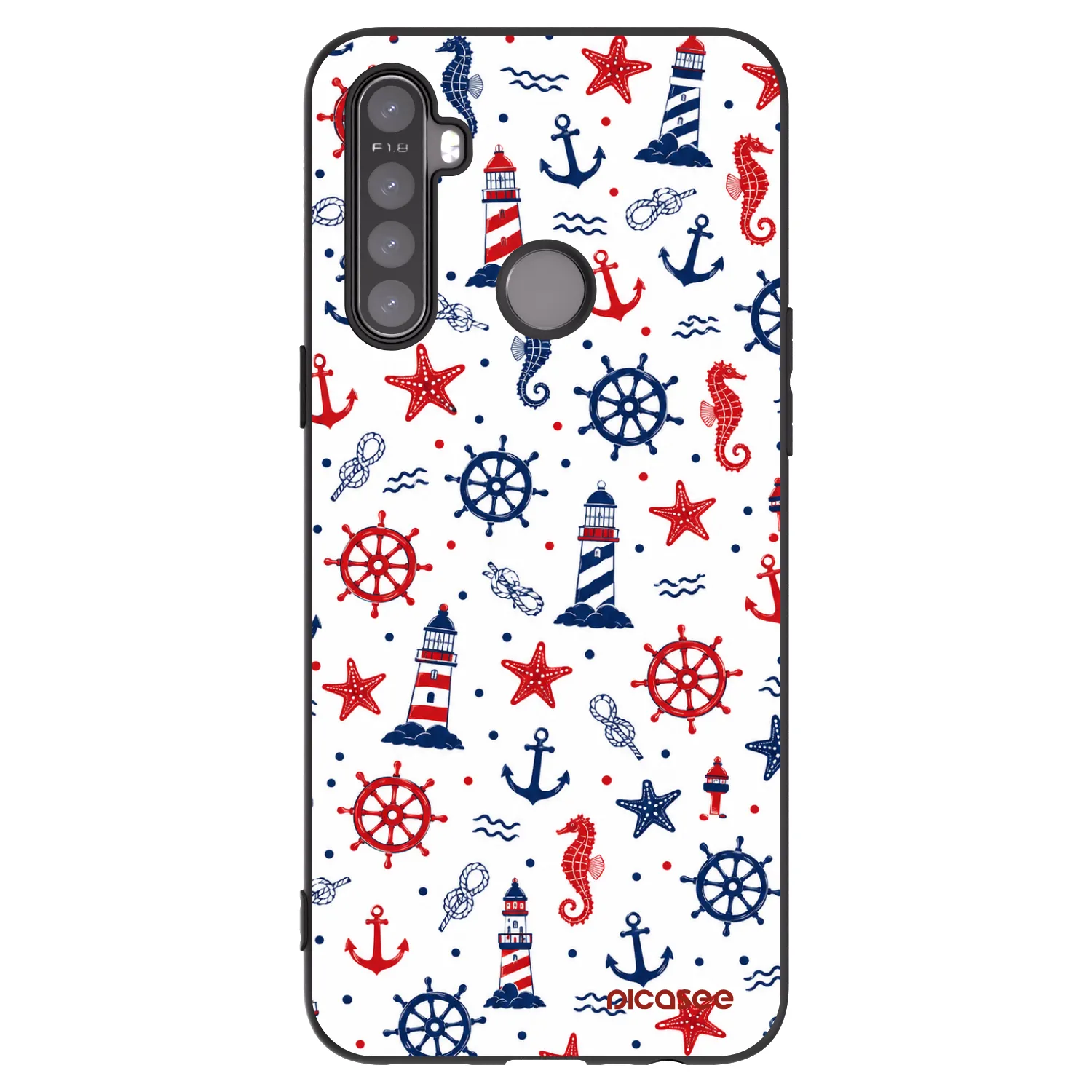 Picasee silikonowe czarne etui na Realme 6i - Sailor Vibes