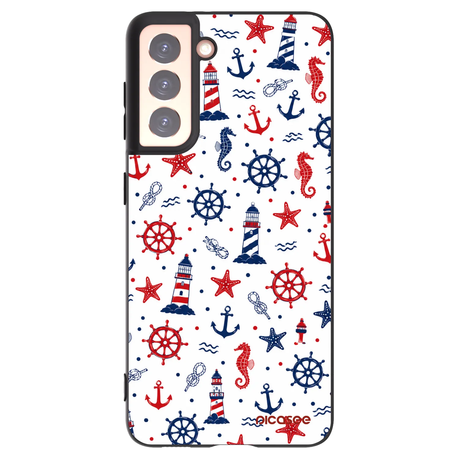 Picasee silikonowe czarne etui na Samsung Galaxy S21 5G G991B - Sailor Vibes