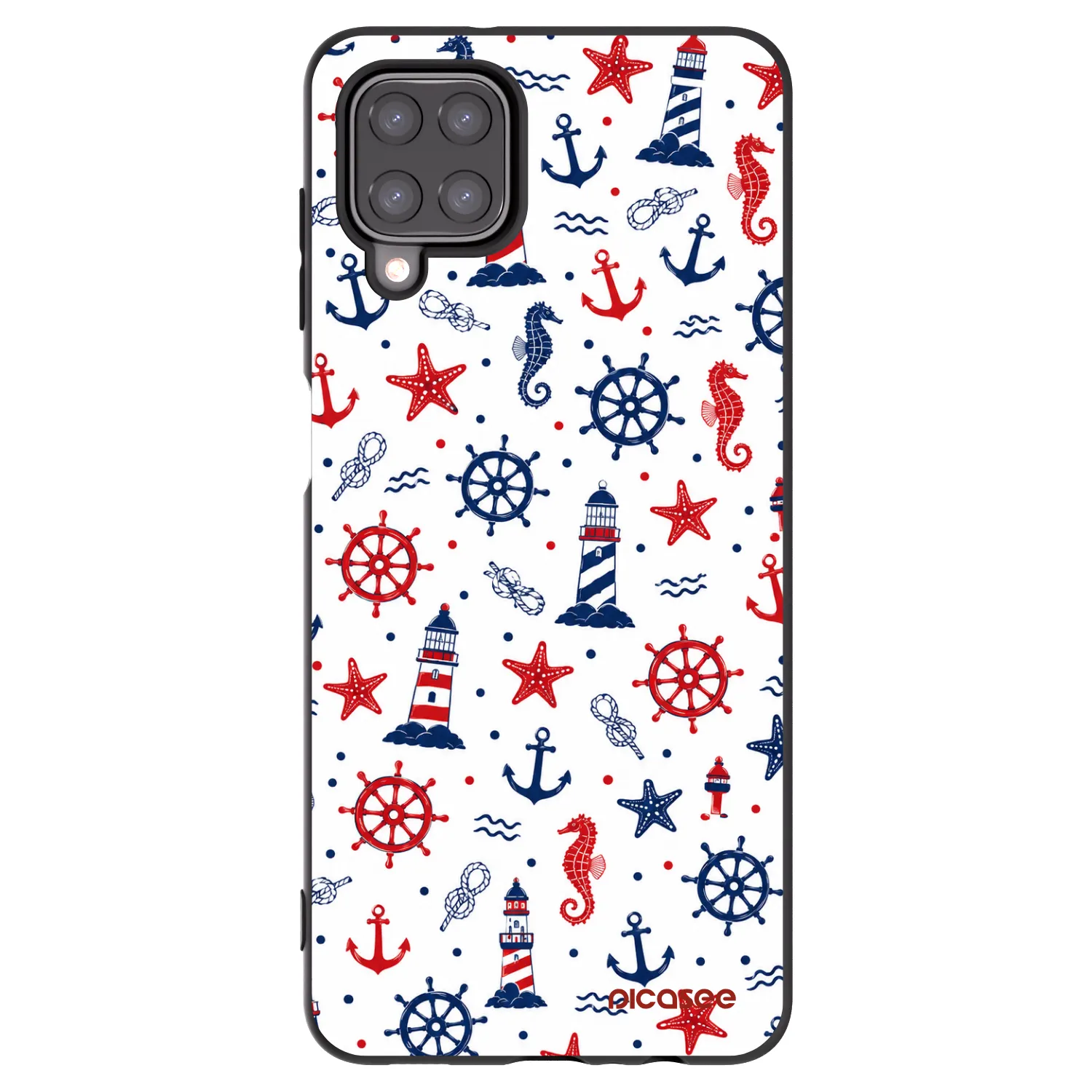 Picasee silikonowe czarne etui na Samsung Galaxy A12 A125F - Sailor Vibes