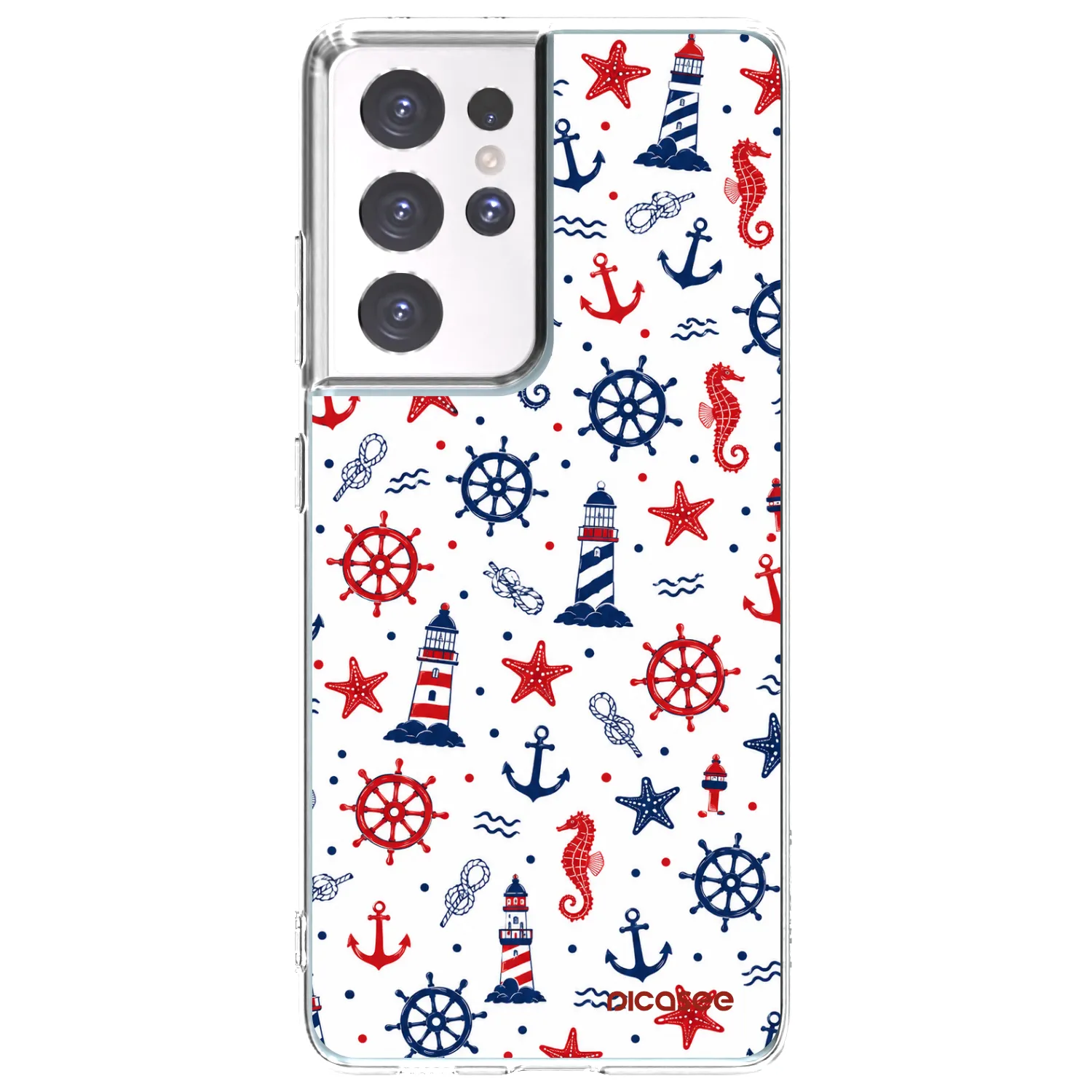 Picasee silikonowe przeźroczyste etui na Samsung Galaxy S21 Ultra 5G G998B - Sailor Vibes