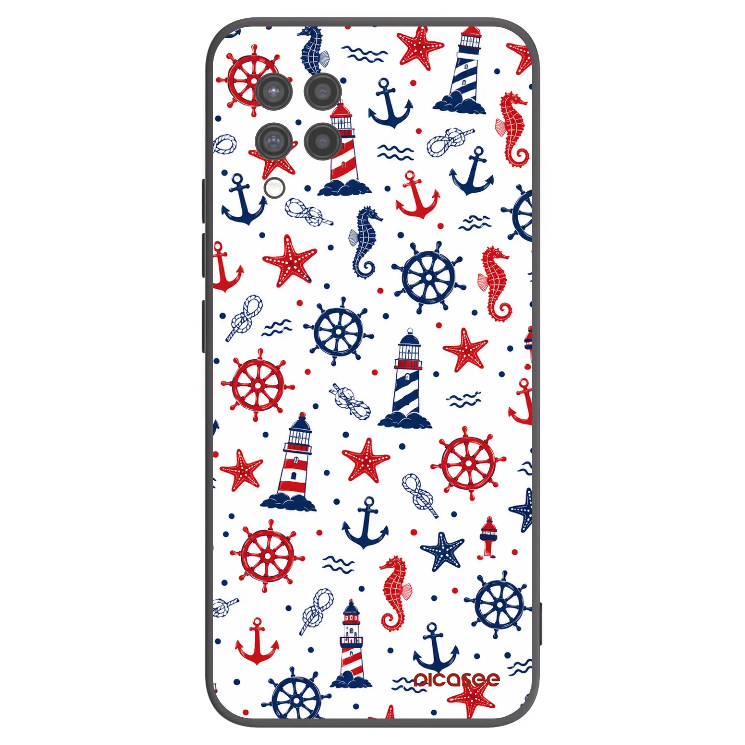 Picasee silikonowe czarne etui na Samsung Galaxy A42 A426B - Sailor Vibes