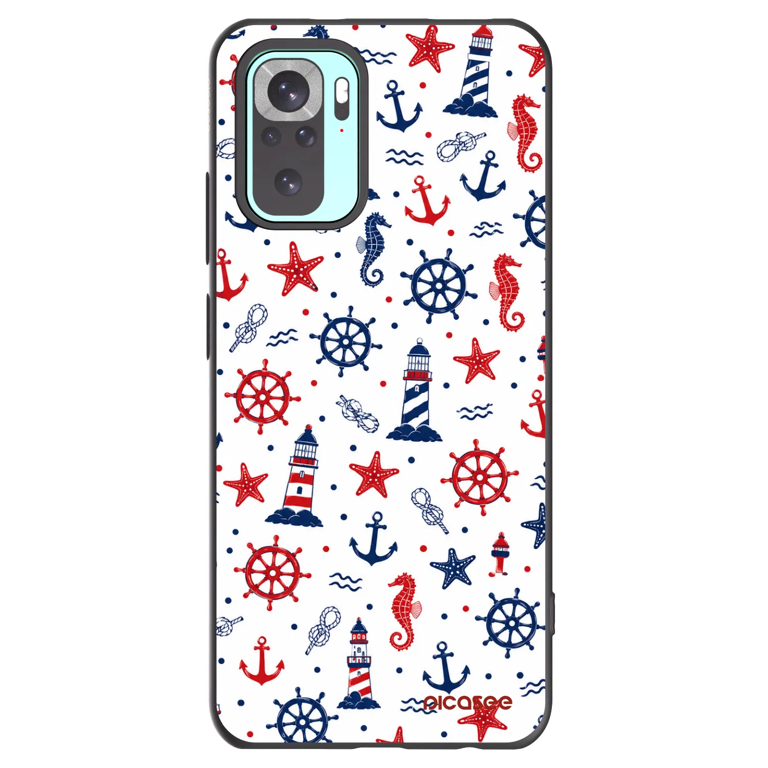 Picasee silikonowe czarne etui na Xiaomi Redmi Note 10 Pro - Sailor Vibes