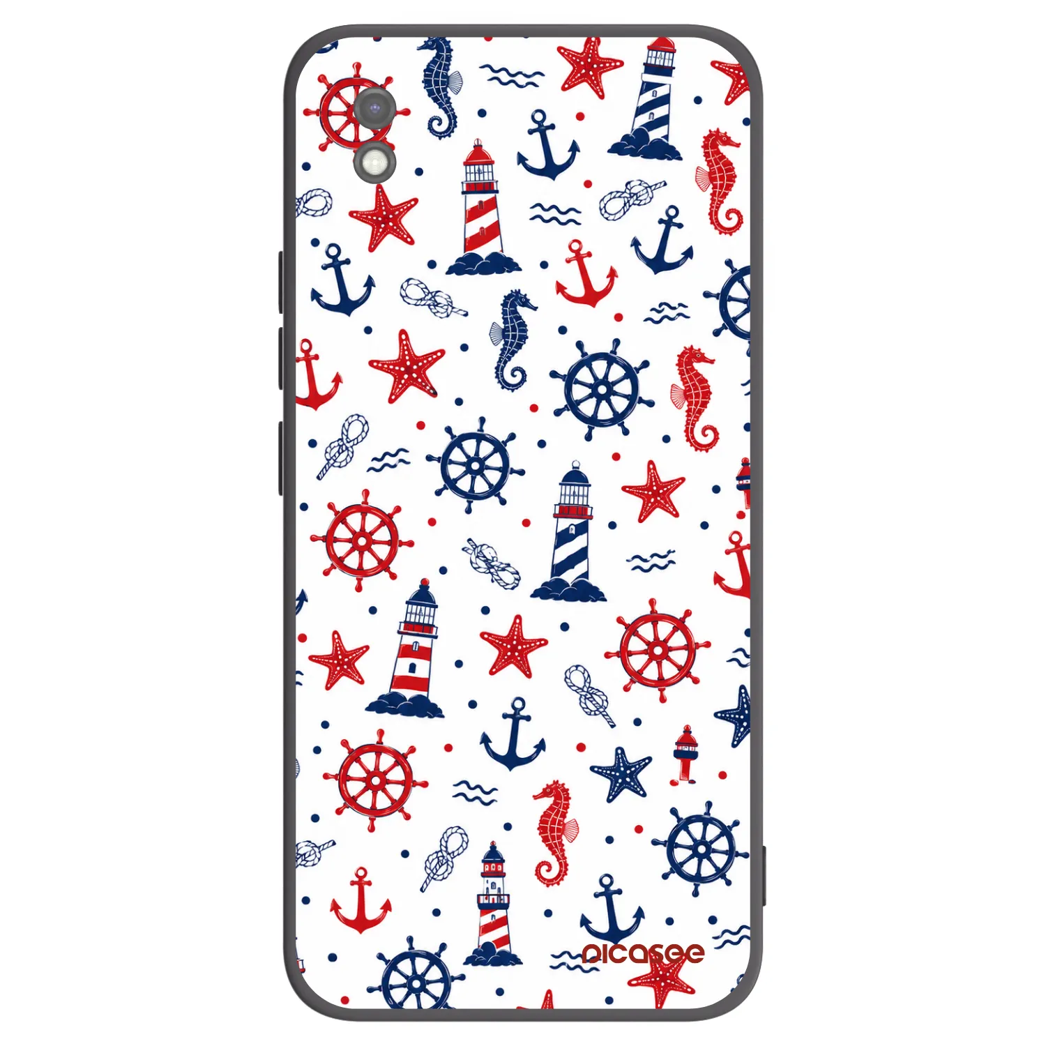 Picasee silikonowe czarne etui na Xiaomi Redmi 9AT - Sailor Vibes