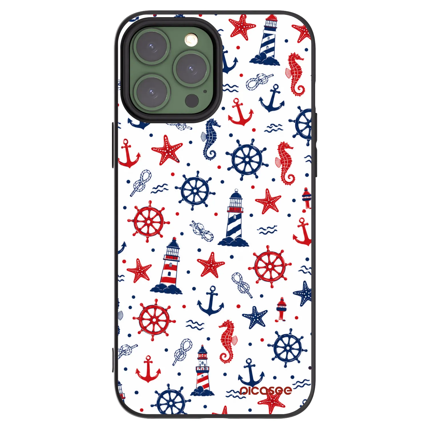 Picasee silikonowe czarne etui na Apple iPhone 13 Pro Max - Sailor Vibes