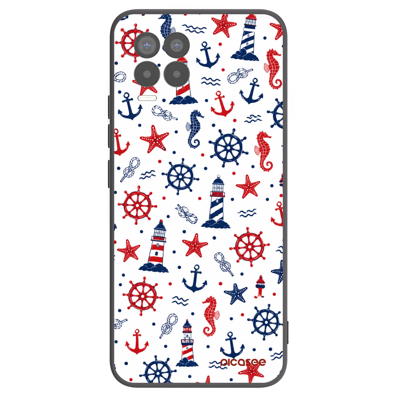 Picasee silikonowe czarne etui na Realme 8 Pro - Sailor Vibes
