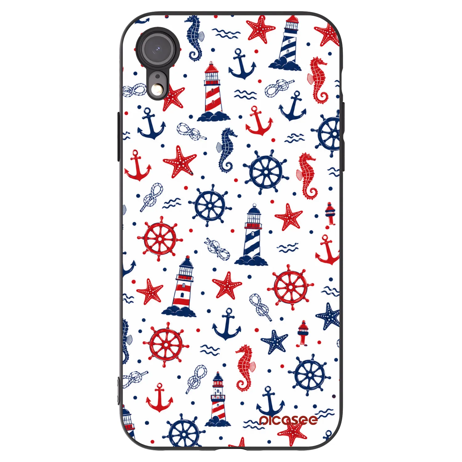 Picasee silikonowe czarne etui na Apple iPhone 6 Plus/6S Plus - Sailor Vibes