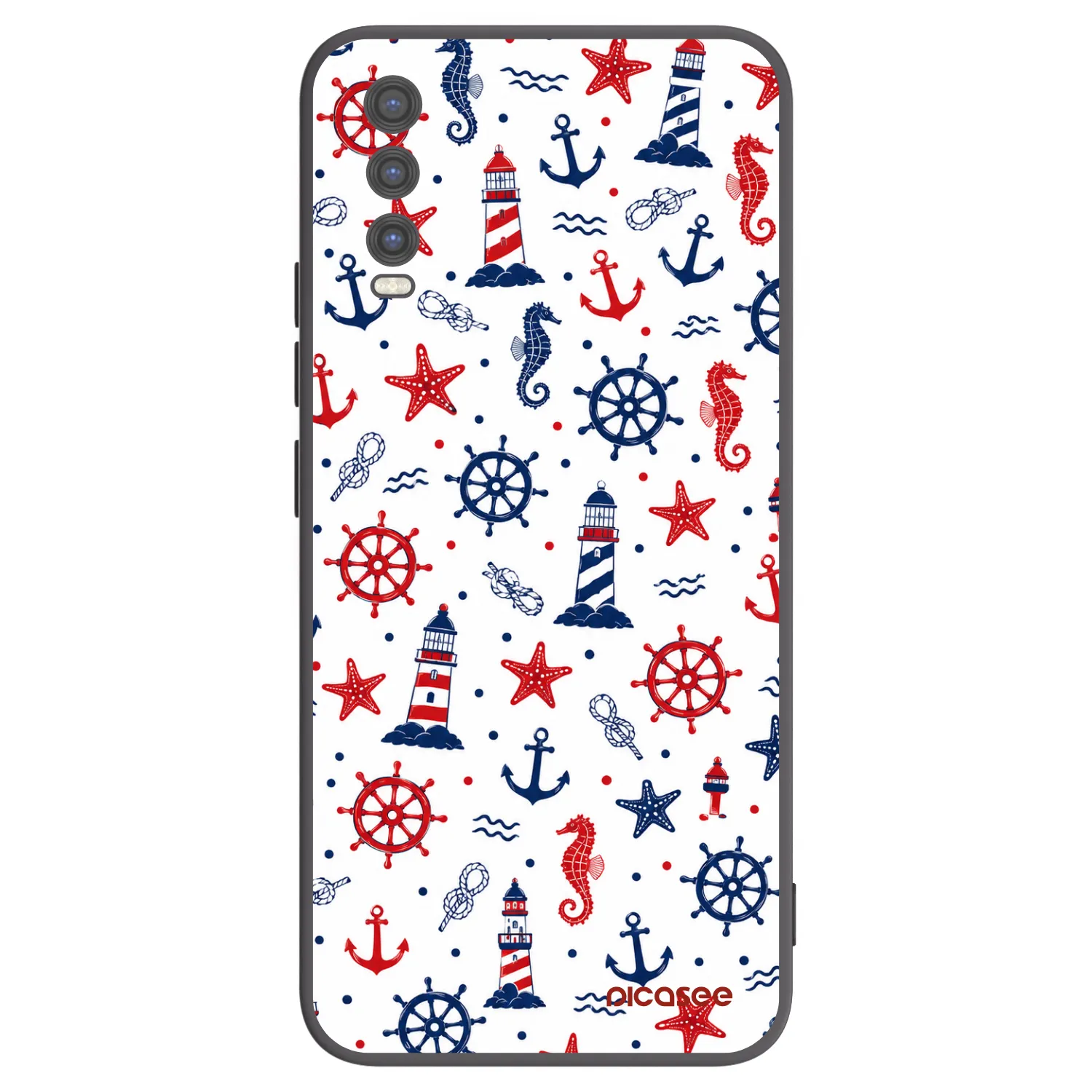 Picasee silikonowe czarne etui na Vivo Y20s - Sailor Vibes