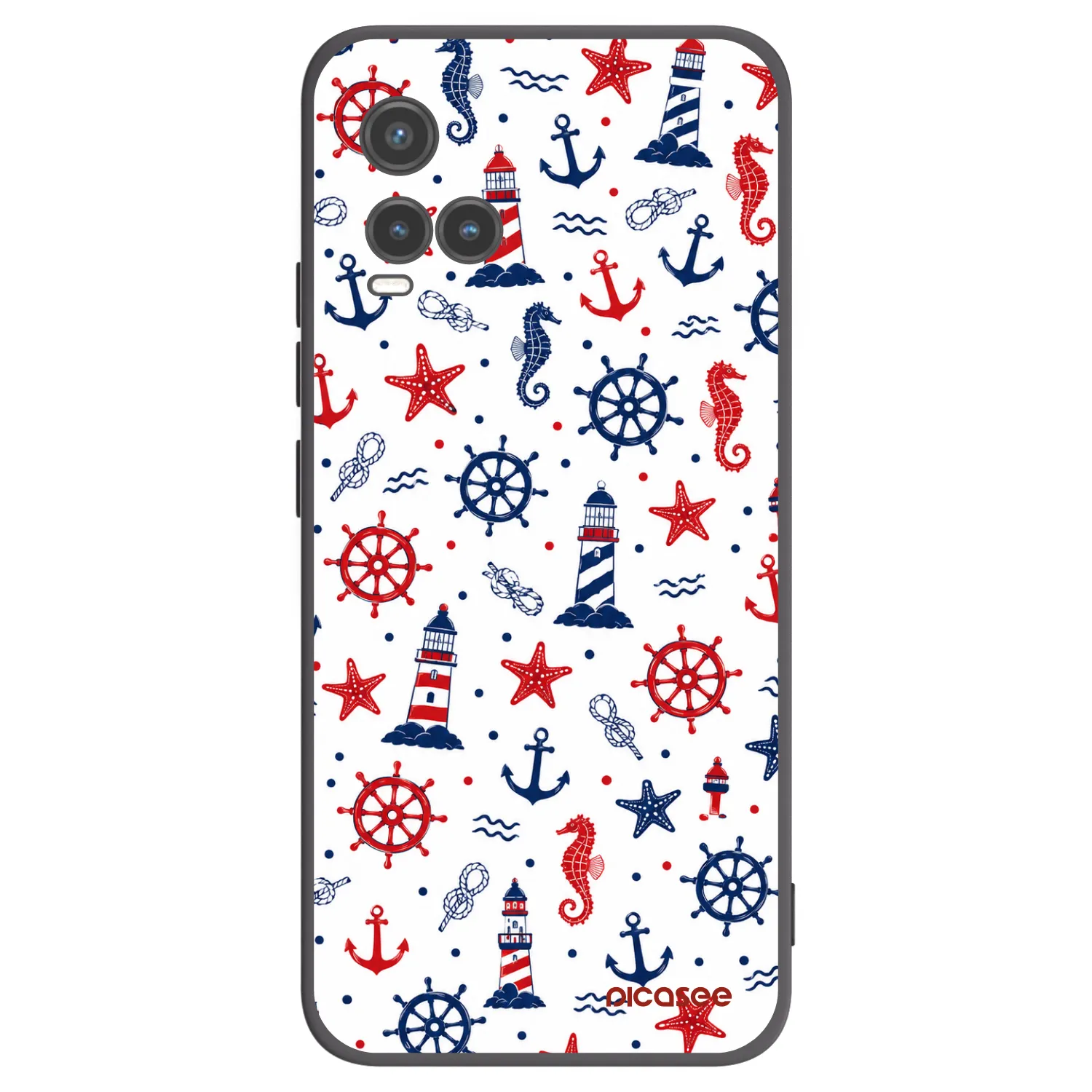 Picasee silikonowe czarne etui na Vivo Y33s - Sailor Vibes