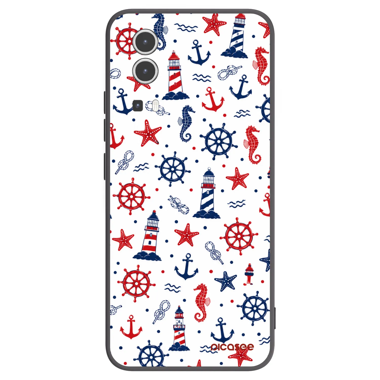 Picasee silikonowe czarne etui na Vivo Y72 5G - Sailor Vibes