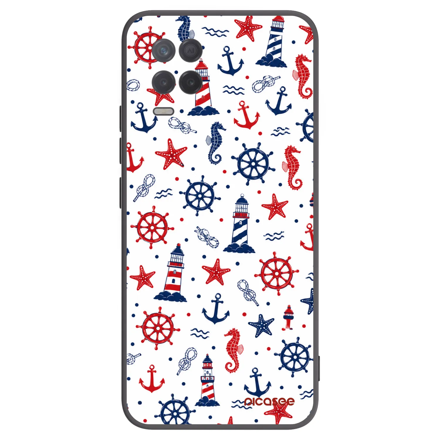 Picasee silikonowe czarne etui na Realme 8 5G - Sailor Vibes
