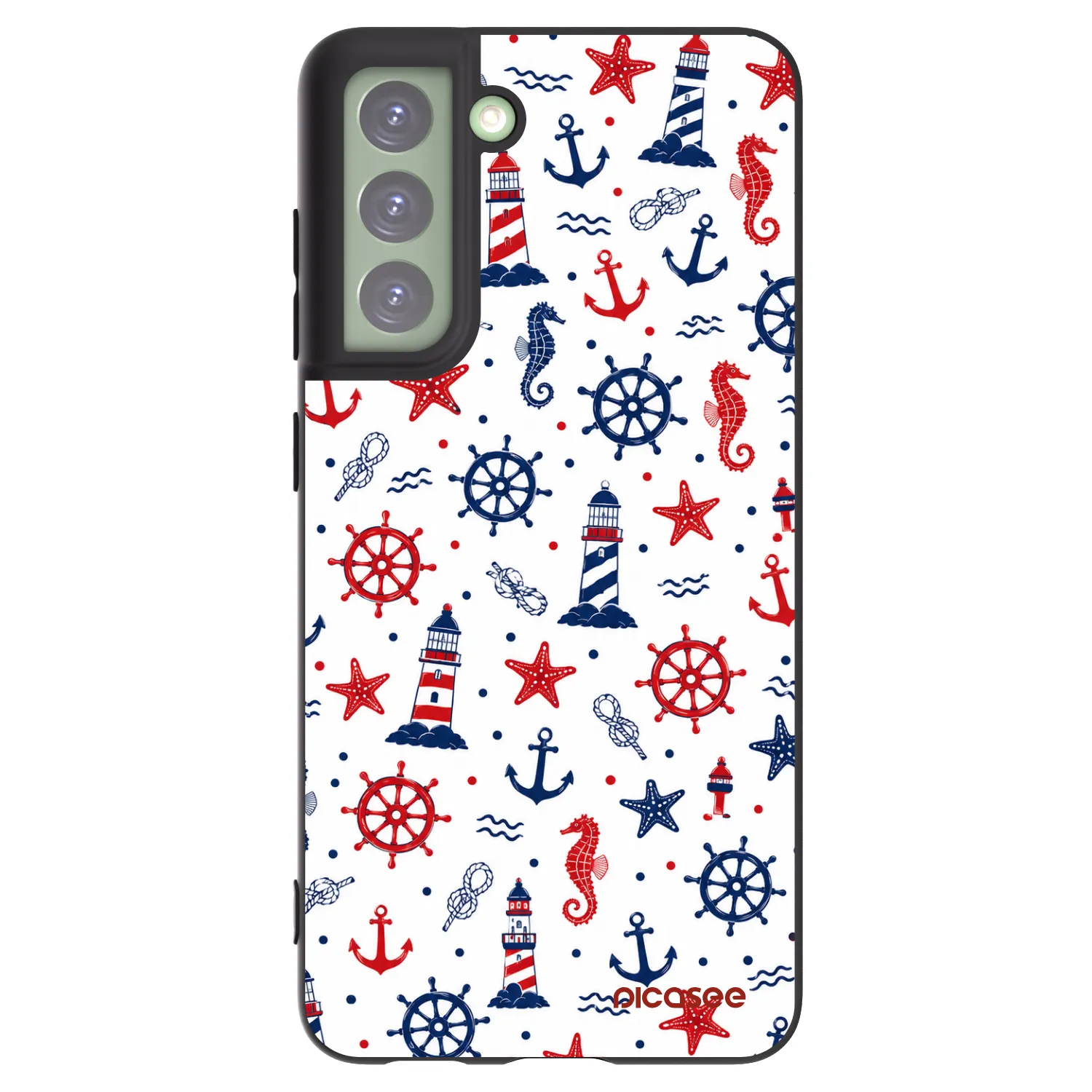 Picasee silikonowe czarne etui na Samsung Galaxy S21 FE 5G - Sailor Vibes
