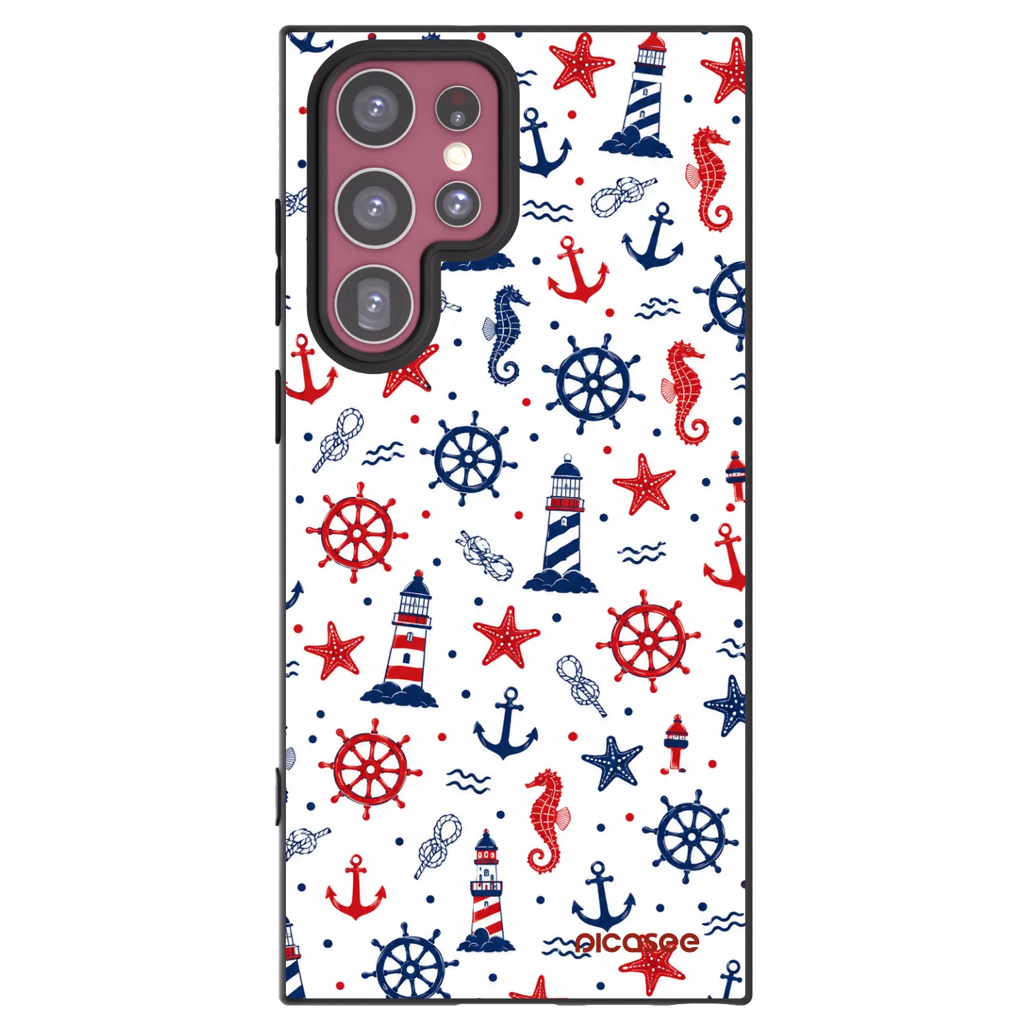 Picasee silikonowe czarne etui na Samsung Galaxy S22 Ultra 5G - Sailor Vibes