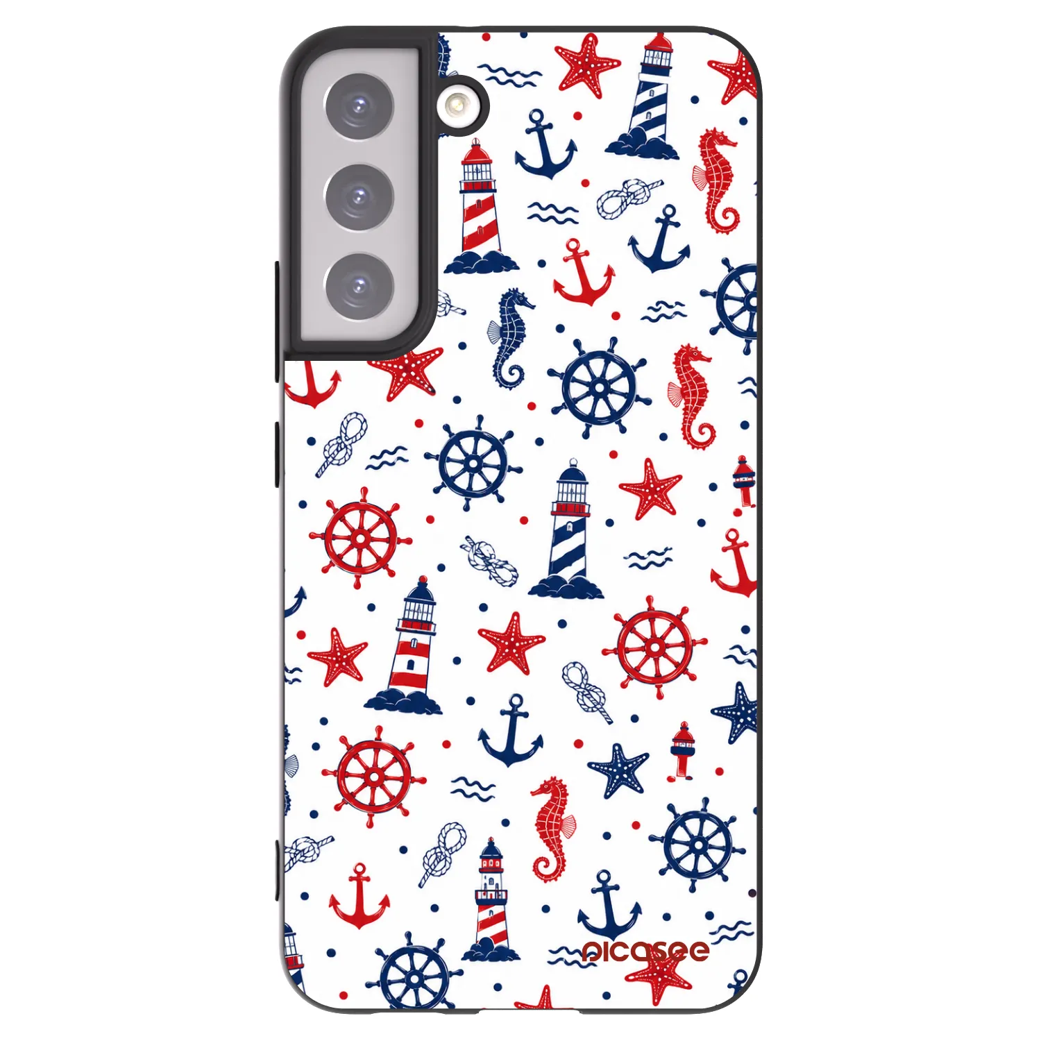 Picasee silikonowe czarne etui na Samsung Galaxy S22+ 5G - Sailor Vibes