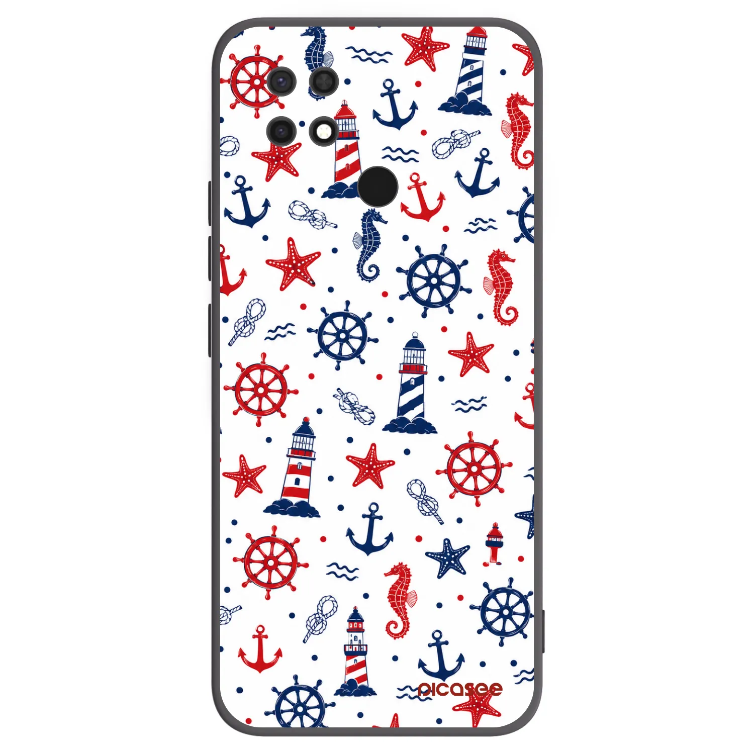 Picasee silikonowe czarne etui na Xiaomi Redmi 10C - Sailor Vibes