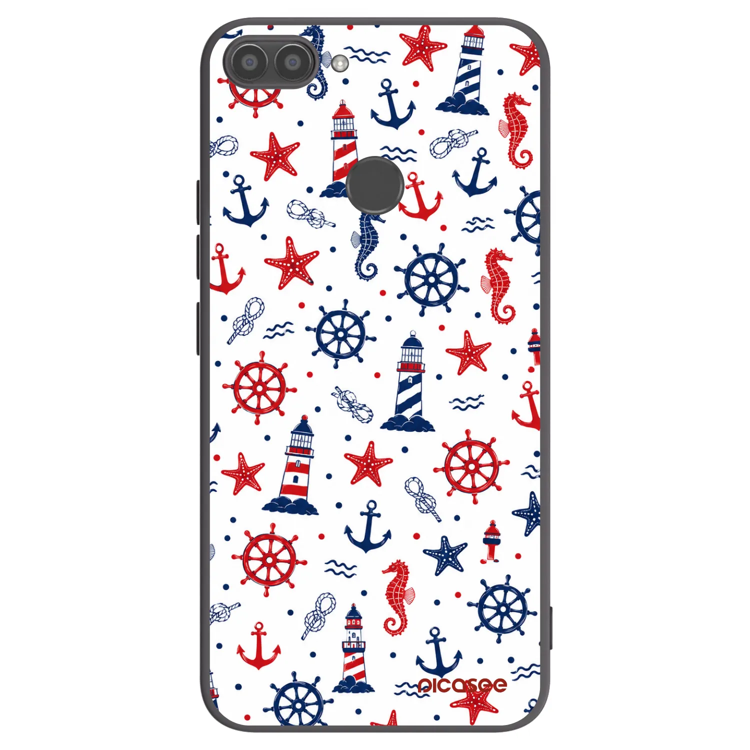 Picasee silikonowe czarne etui na Huawei P Smart - Sailor Vibes
