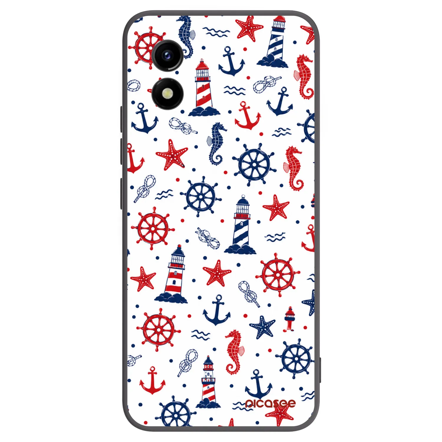 Picasee silikonowe czarne etui na Vivo Y01 - Sailor Vibes