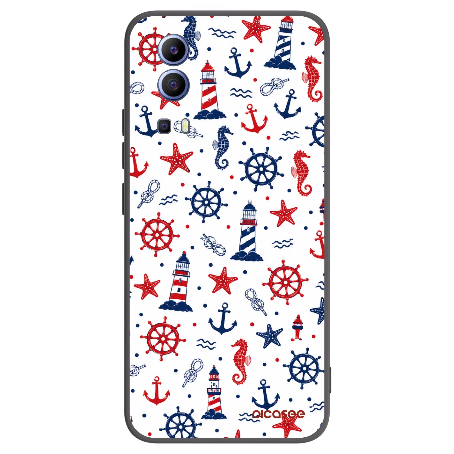 Picasee silikonowe czarne etui na Vivo Y52 5G - Sailor Vibes
