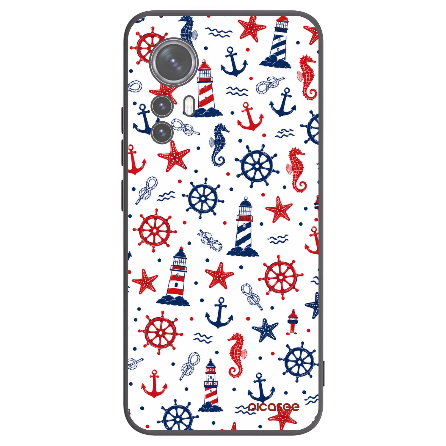 Picasee silikonowe czarne etui na Xiaomi 12X - Sailor Vibes