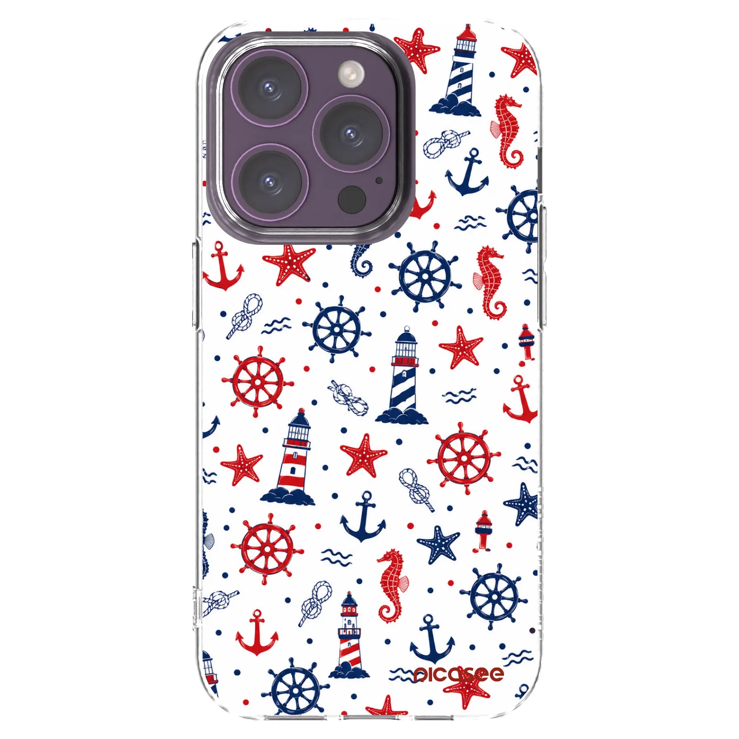 Picasee silikonowe przeźroczyste etui na Apple iPhone 14 Pro - Sailor Vibes