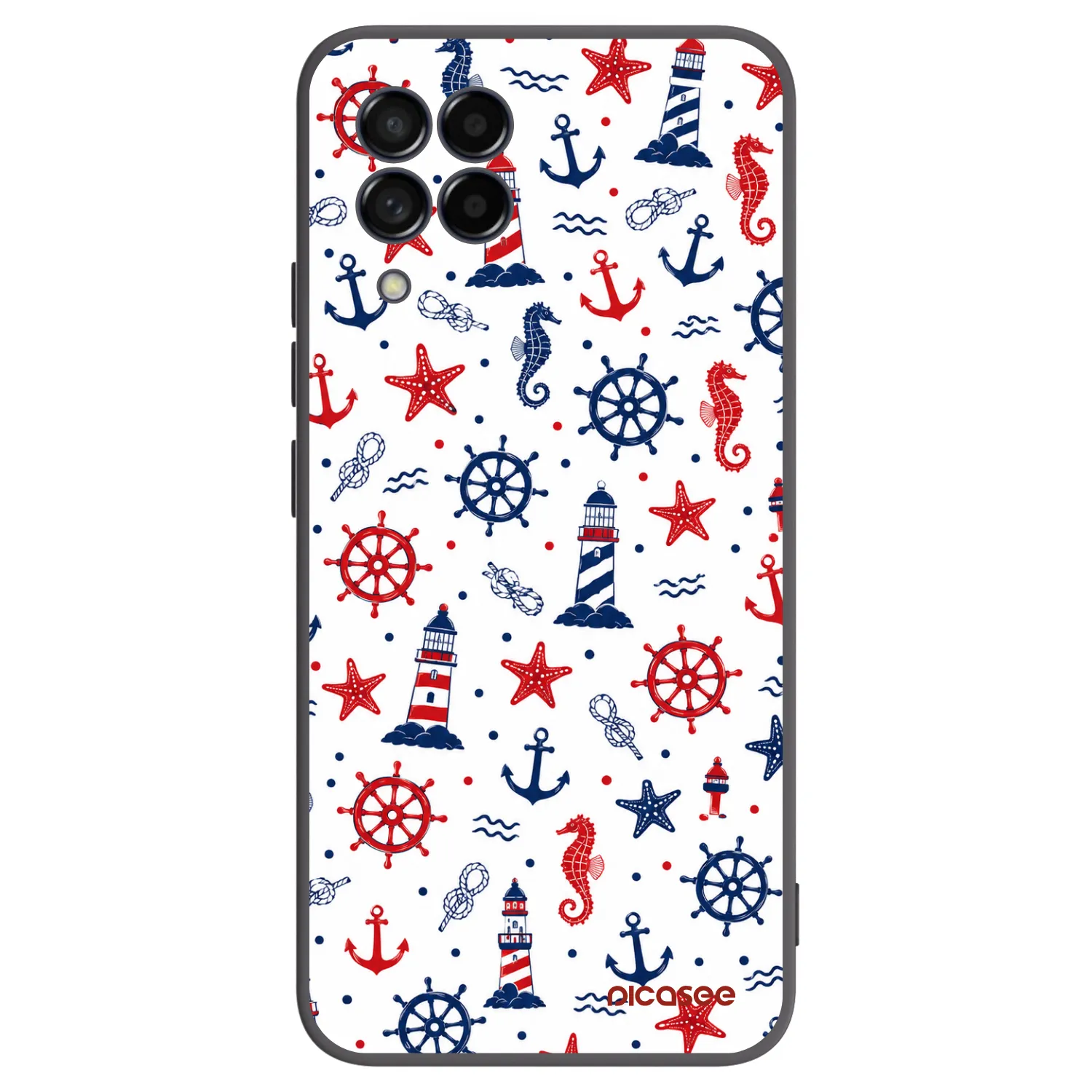 Picasee silikonowe czarne etui na Samsung Galaxy M53 5G - Sailor Vibes