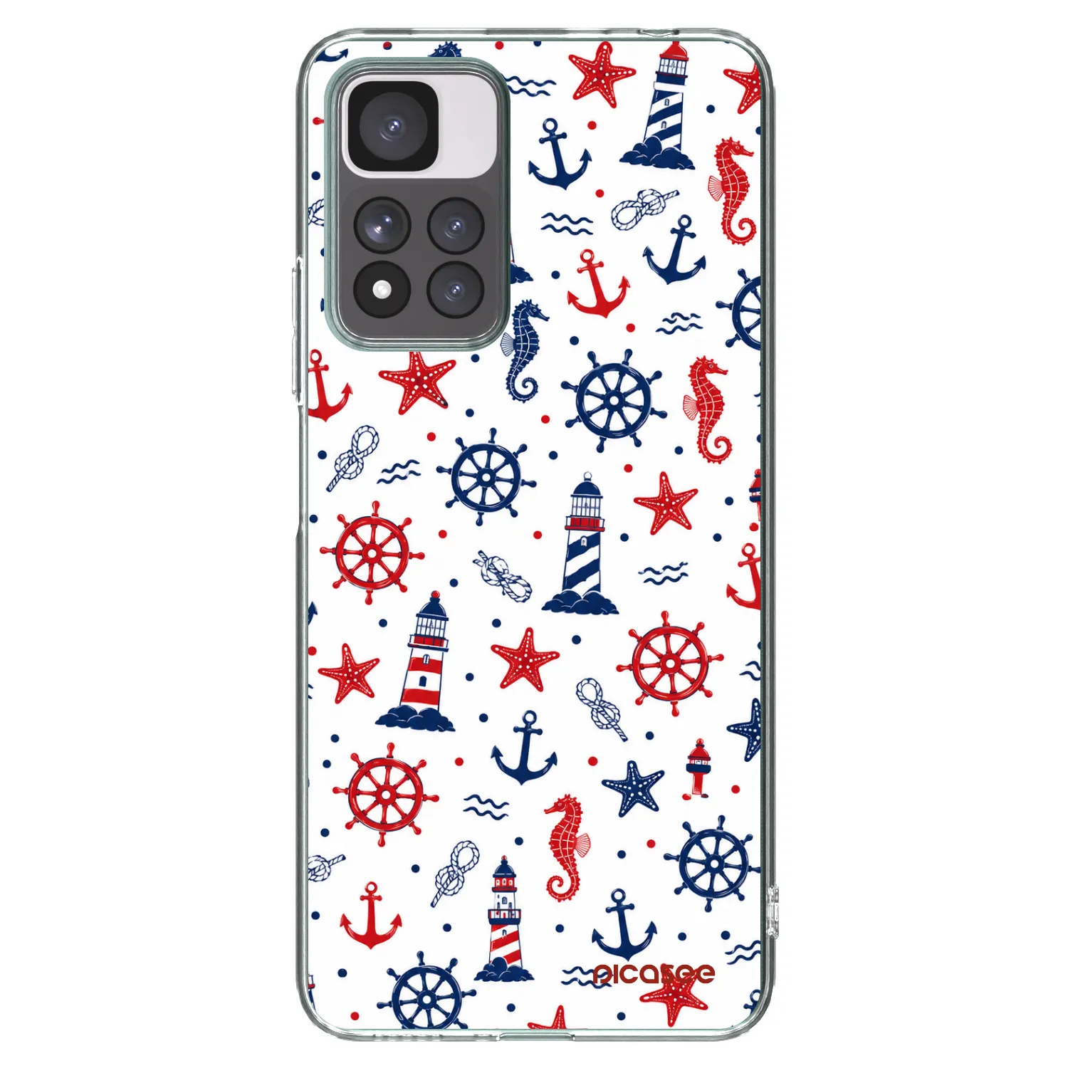 Picasee silikonowe przeźroczyste etui na Xiaomi Redmi Note 11 Pro+ 5G - Sailor Vibes