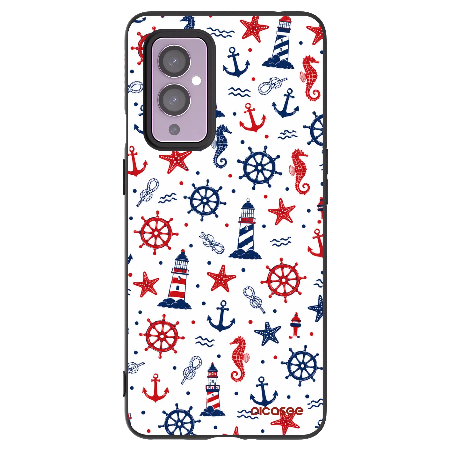 Picasee silikonowe czarne etui na OnePlus 9 - Sailor Vibes