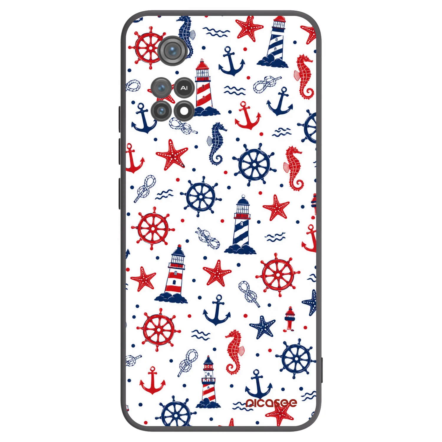 Picasee silikonowe czarne etui na Xiaomi Poco M4 Pro - Sailor Vibes