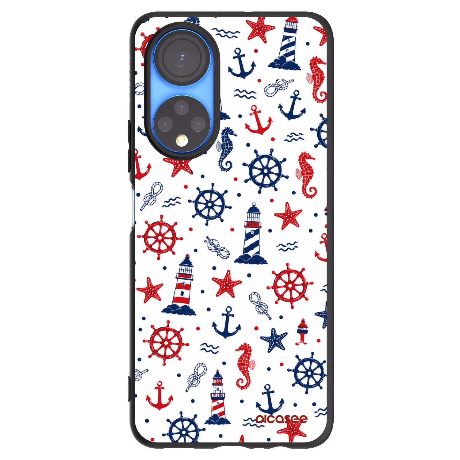 Picasee silikonowe czarne etui na Honor X7 - Sailor Vibes