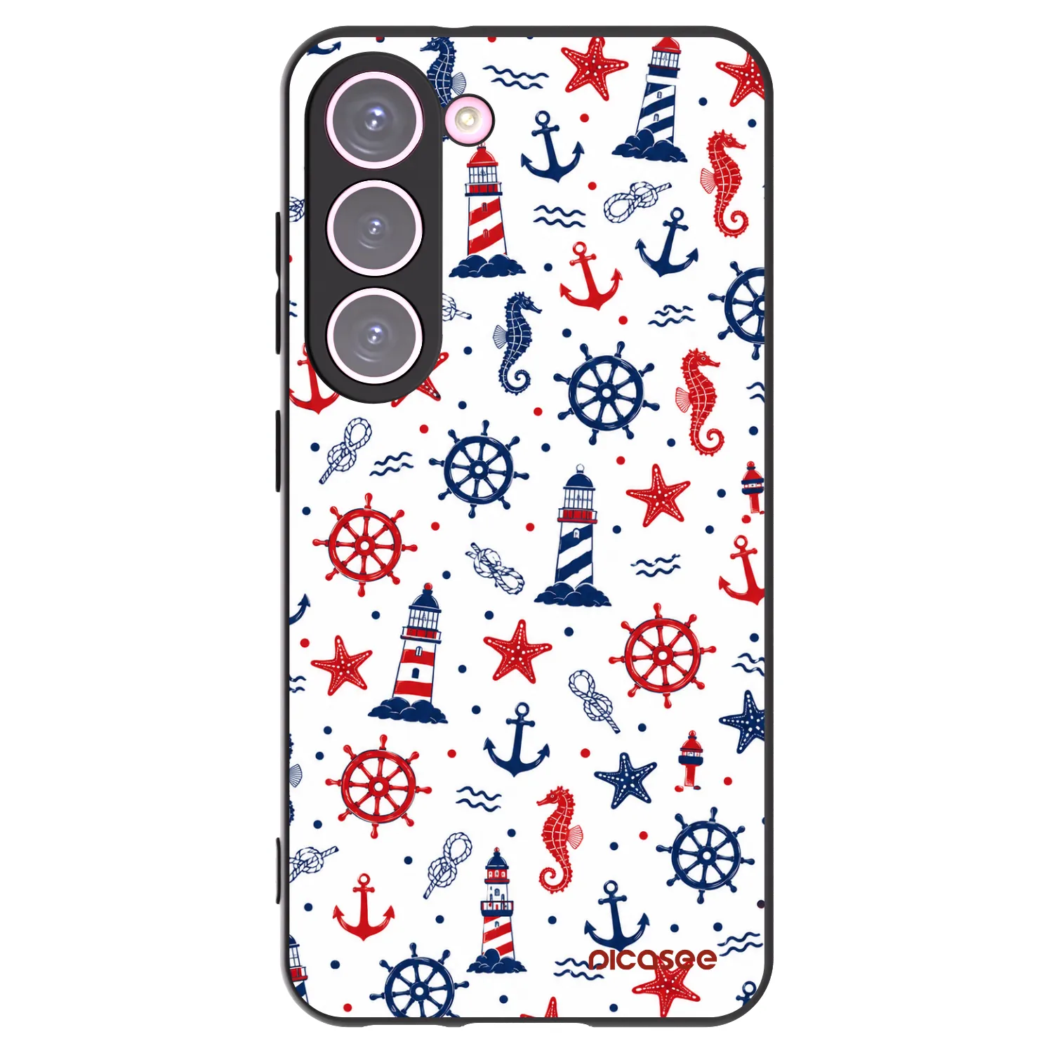 Picasee silikonowe czarne etui na Samsung Galaxy S23 5G - Sailor Vibes