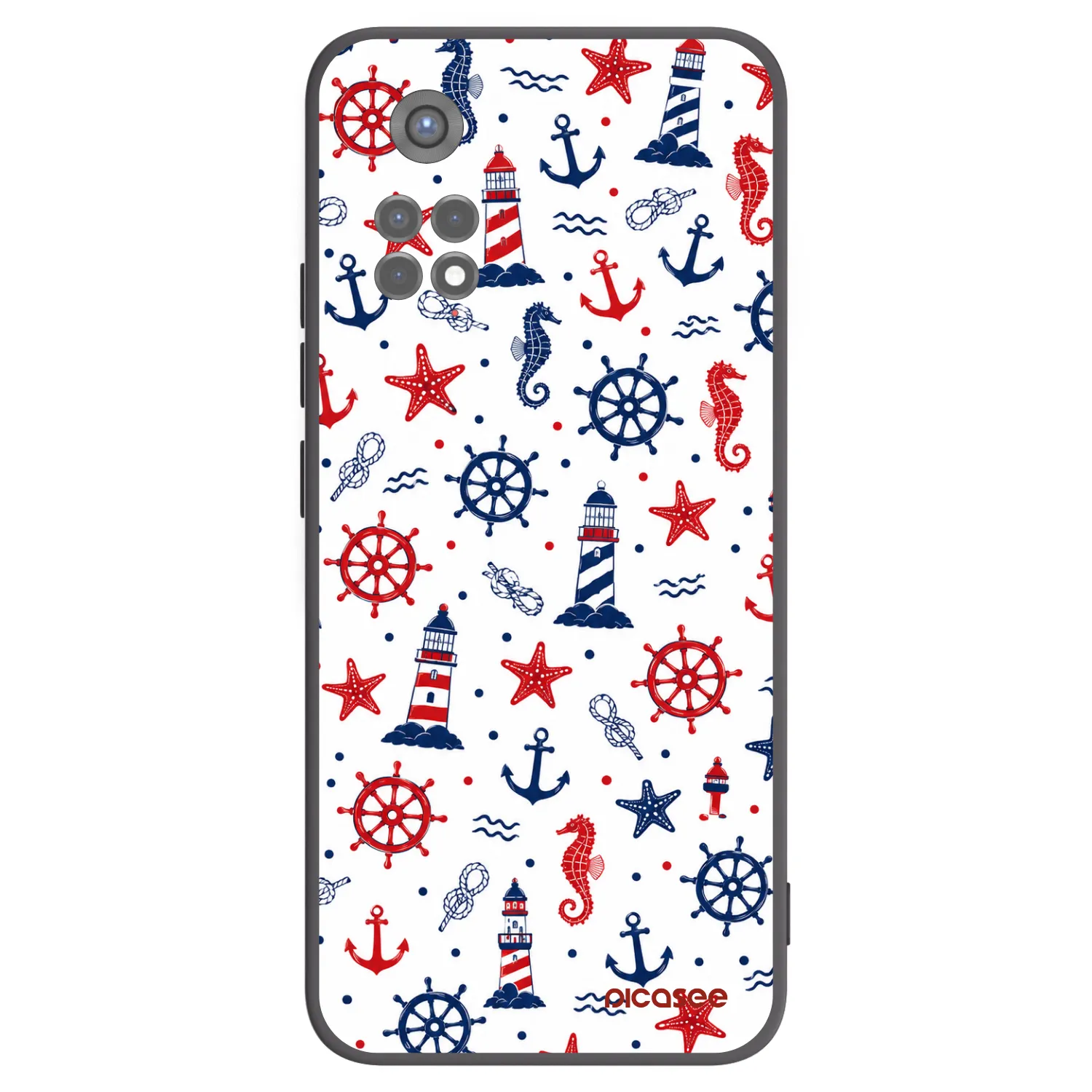 Picasee silikonowe czarne etui na Xiaomi Redmi Note 11S 5G - Sailor Vibes