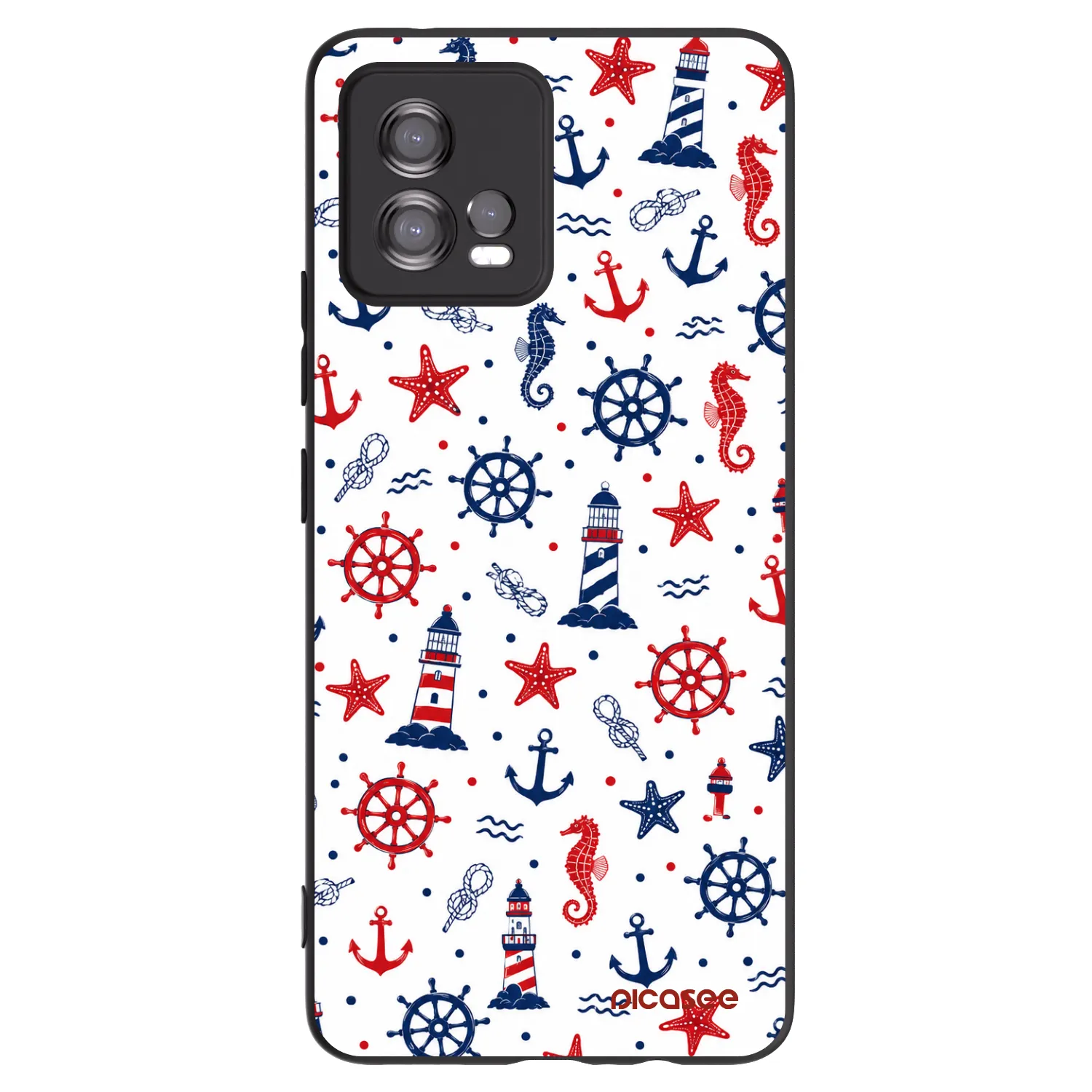 Picasee silikonowe czarne etui na Motorola Moto G72 - Sailor Vibes
