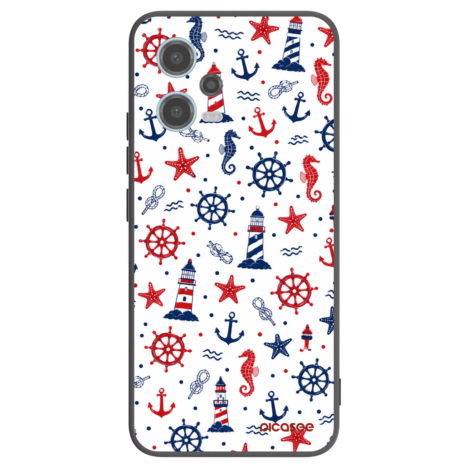Picasee silikonowe czarne etui na Xiaomi Redmi Note 12 5G - Sailor Vibes