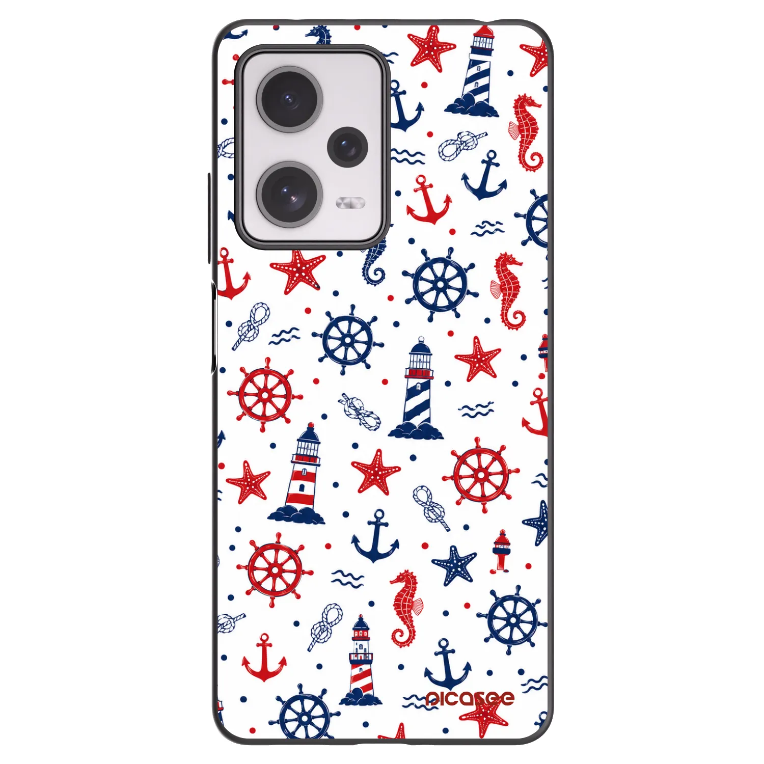 Picasee silikonowe czarne etui na Xiaomi Redmi Note 12 Pro+ 5G - Sailor Vibes