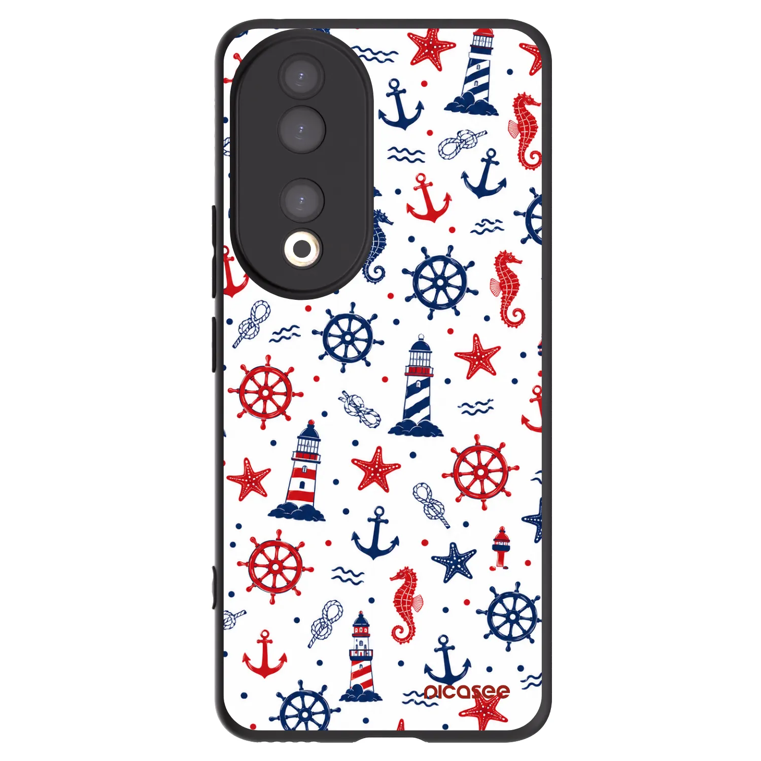 Picasee silikonowe czarne etui na Honor 90 5G - Sailor Vibes
