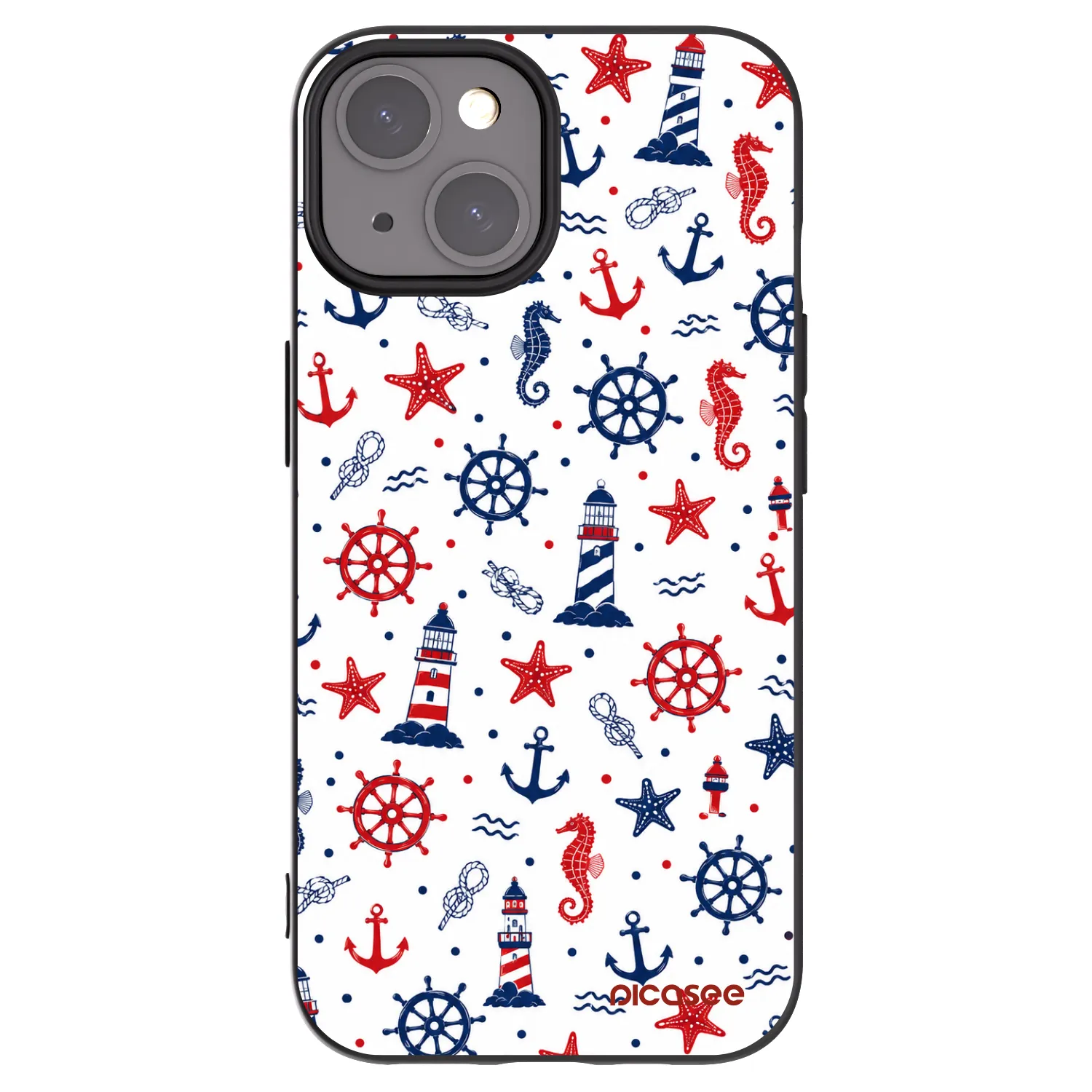 Picasee silikonowe czarne etui na Apple iPhone 15 - Sailor Vibes