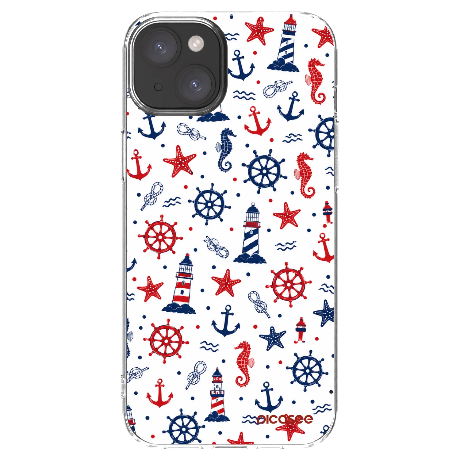 Picasee silikonowe przeźroczyste etui na Apple iPhone 15 Plus - Sailor Vibes