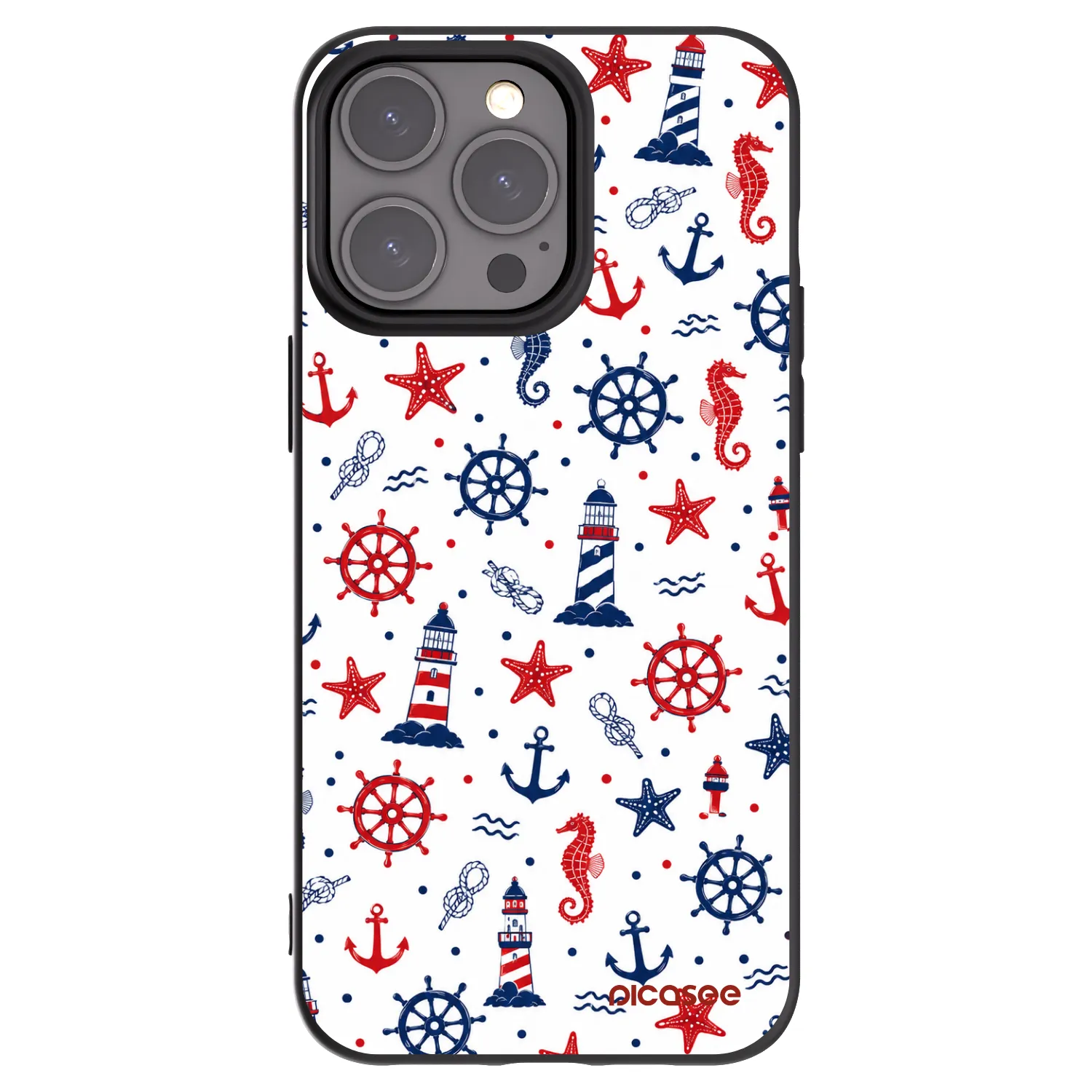 Picasee silikonowe czarne etui na Apple iPhone 15 Pro Max - Sailor Vibes