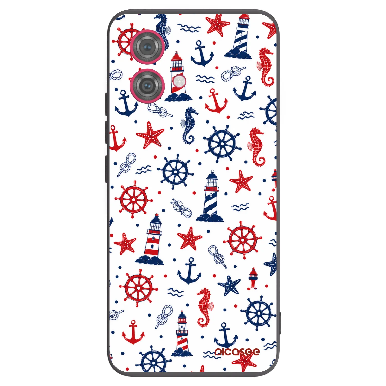 Picasee silikonowe czarne etui na Motorola Moto G84 5G - Sailor Vibes