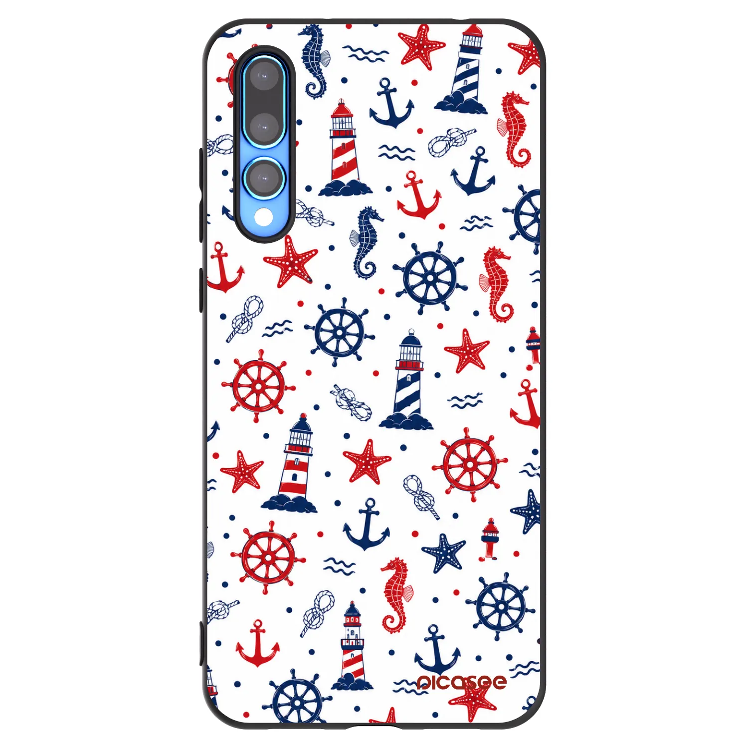 Picasee silikonowe czarne etui na Huawei P20 Pro - Sailor Vibes
