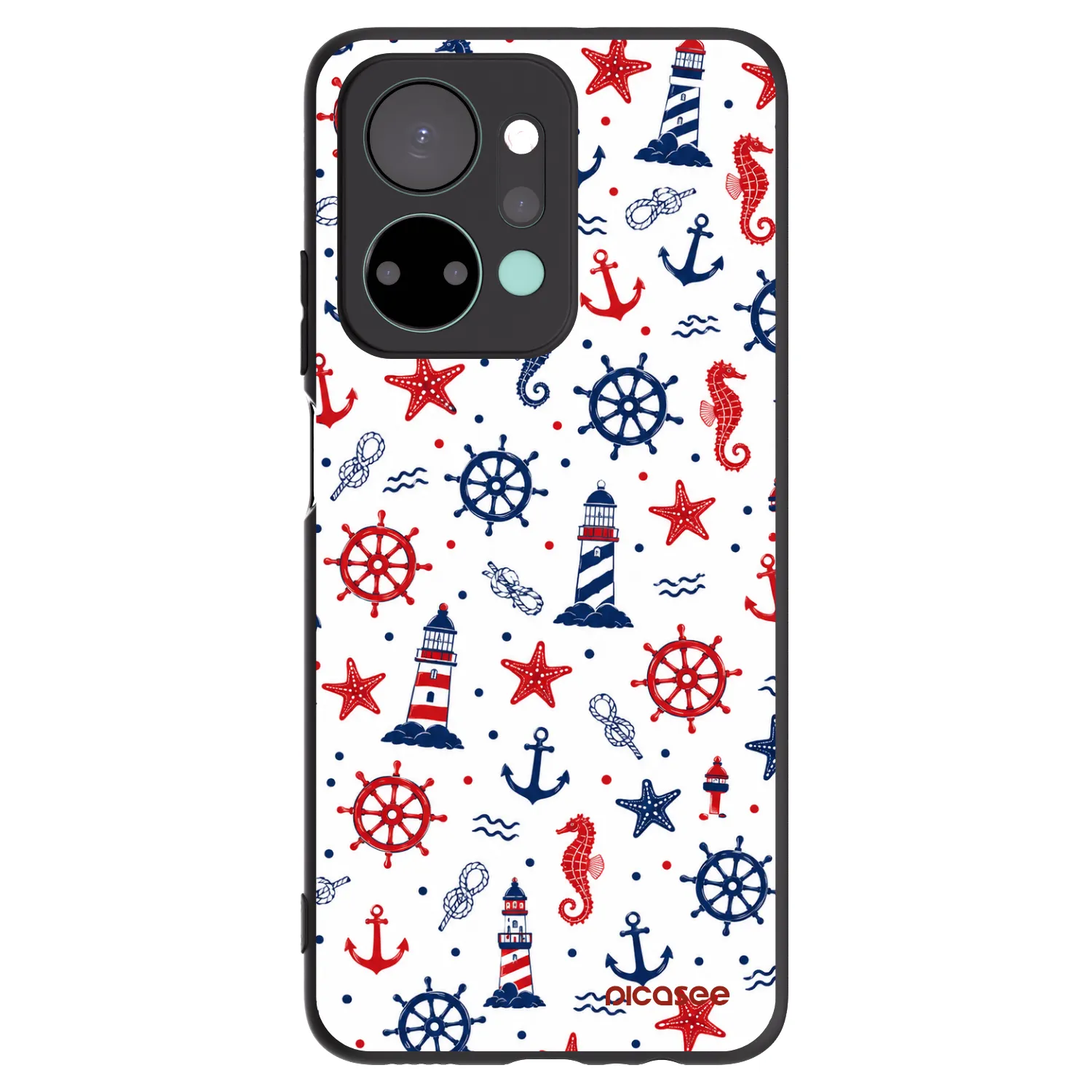 Picasee silikonowe czarne etui na Honor X7a - Sailor Vibes