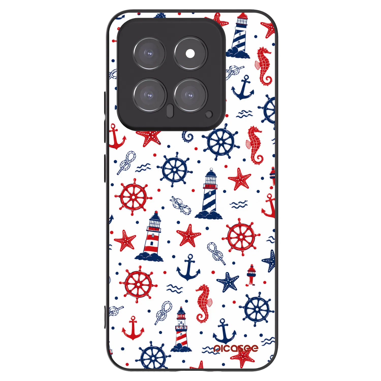 Picasee silikonowe czarne etui na Xiaomi 14 - Sailor Vibes
