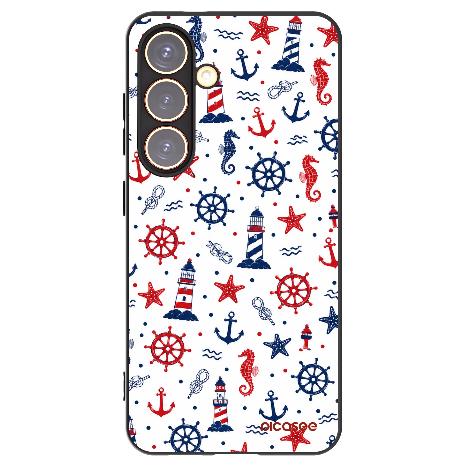 Picasee silikonowe czarne etui na Samsung Galaxy S24 S921B 5G - Sailor Vibes