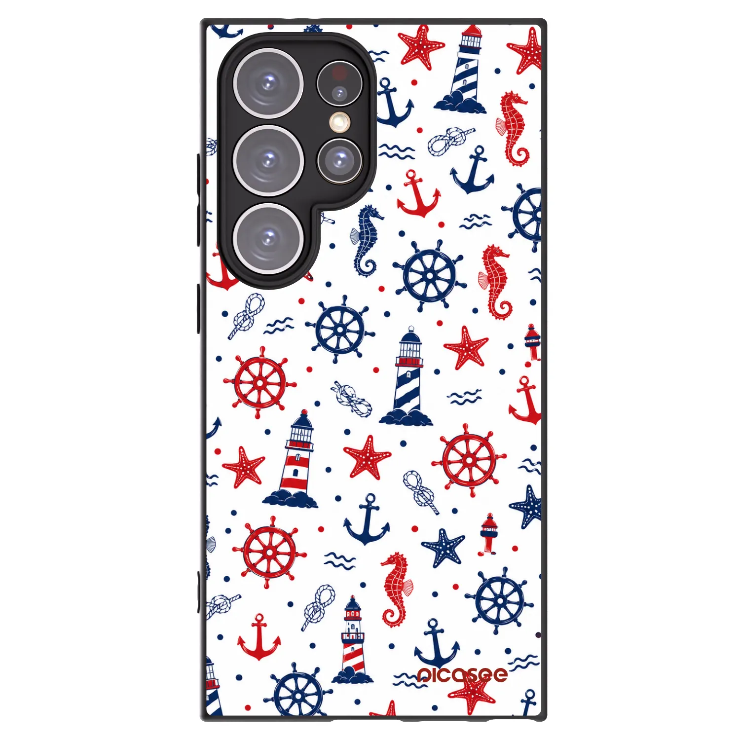 Picasee silikonowe czarne etui na Samsung Galaxy S24 Ultra S928B 5G - Sailor Vibes