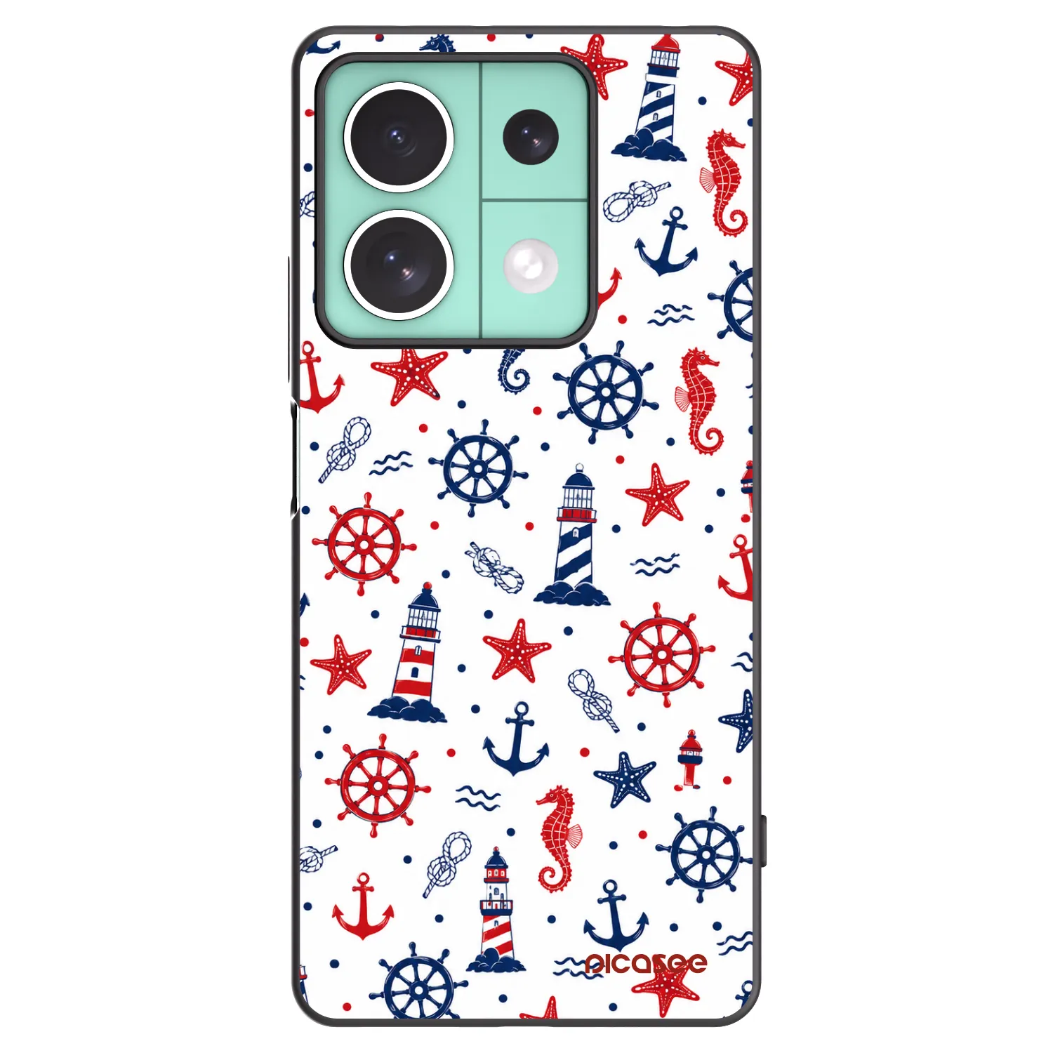 Picasee silikonowe czarne etui na Xiaomi Redmi Note 13 5G - Sailor Vibes