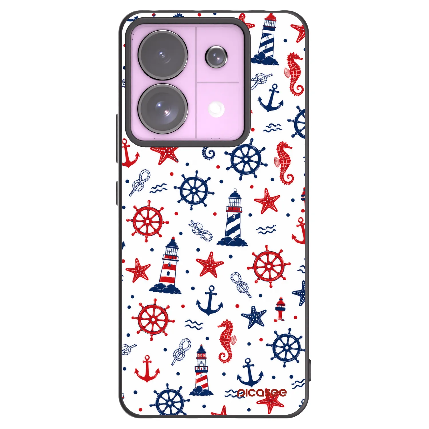 Picasee silikonowe czarne etui na Xiaomi Redmi Note 13 Pro 5G - Sailor Vibes
