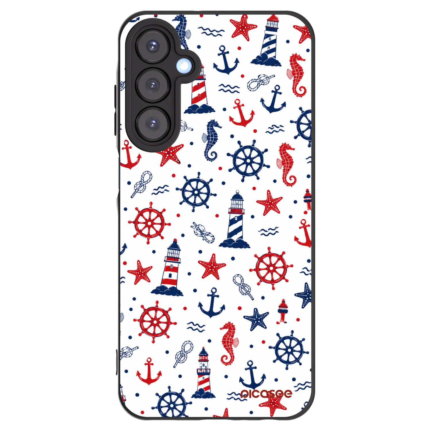 Picasee silikonowe czarne etui na Samsung Galaxy A25 A256B 5G - Sailor Vibes